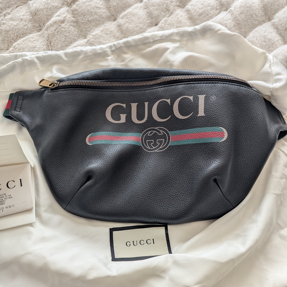 Gucci Black Leather Belt Bag